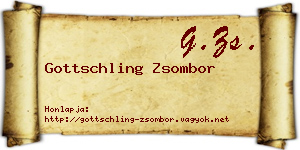 Gottschling Zsombor névjegykártya